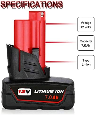 1688999250 359 2PACK 12V 70Ah Battery Replacement for Milwaukee M 12 Lithium lon