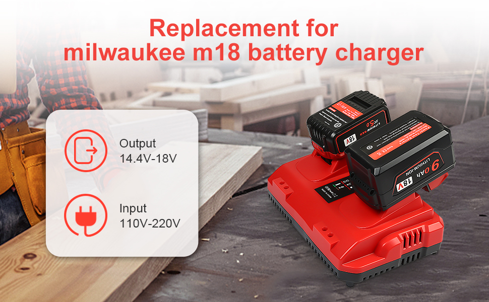 1689693533 398 Rapid Charger Replacement for Milwaukee 18V Charger Station 2Ports 48 59 1802