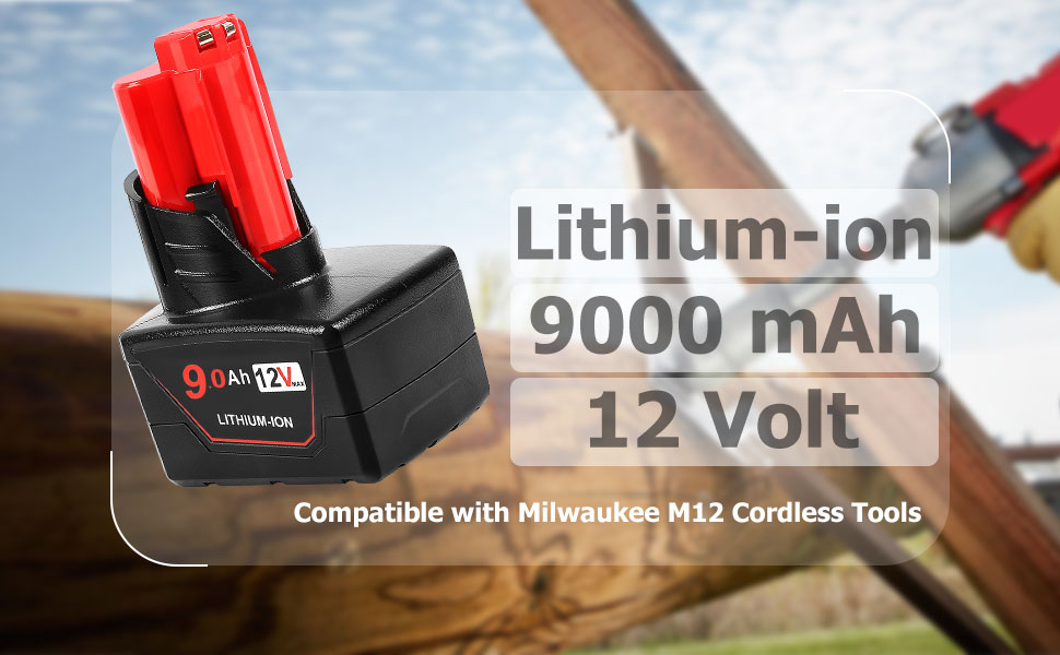 1689779969 935 Replacement for Milwaukee M12 Battery 90 2pk Compatible with Milwaukee