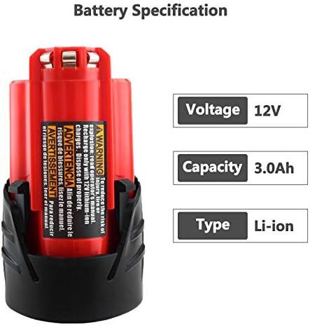 1690218827 935 2Pack 12V 3000mAh Lithium ion Replacement for Battery Compatible with 12