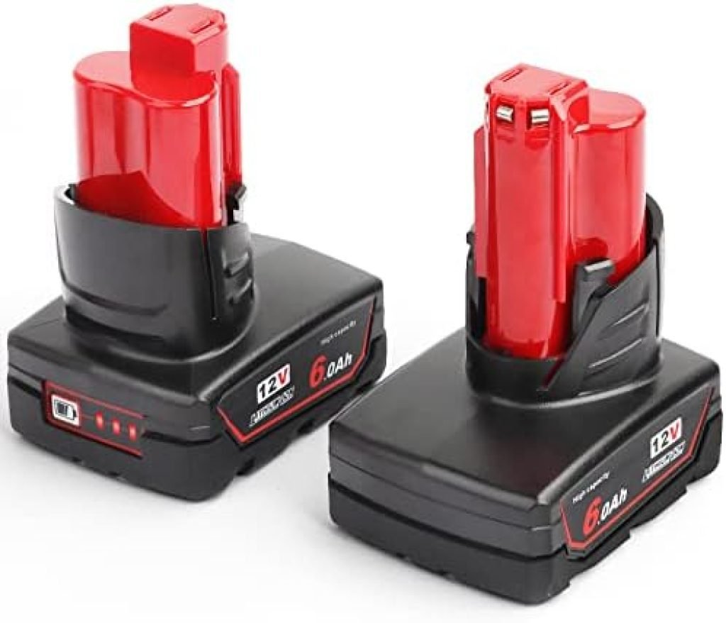 Xinriga 2 Packs M12 12V 6Ah 6000mAh Lithium-ion Replacement Battery for Milwaukee M12 12V Cordless Tool 48-11-2402 48-11-2440 48-11-2411 48-11-2420 23 41WSV37psqL. AC