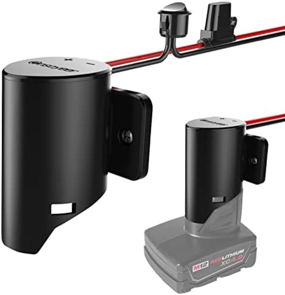 Power Wheel Adapter with Fuse & Switch, Secure Battery Adapter for Milwaukee 12V M12 Lithium Battery, with 12 Gauge Wire, Good Power Convertor for DIY Ride On Truck, Robotics, RC Toys and Work Lights 87 41wzv7 MJIL. AC