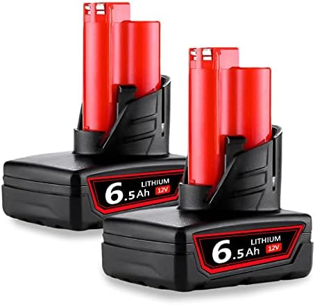 Docnewa 2 Pack 65Ah Replacement for Milwaukee M 12 Battery Compatible