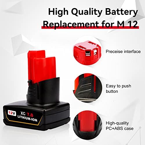 1691870905 559 CEENR 2 Pack 70Ah Battery Replacement for Milwaukee M 12 Battery