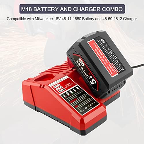 1693347304 165 ADVTRONICS 18V 50Ah M18 Battery with Charger 48 59 1812 Compatible with