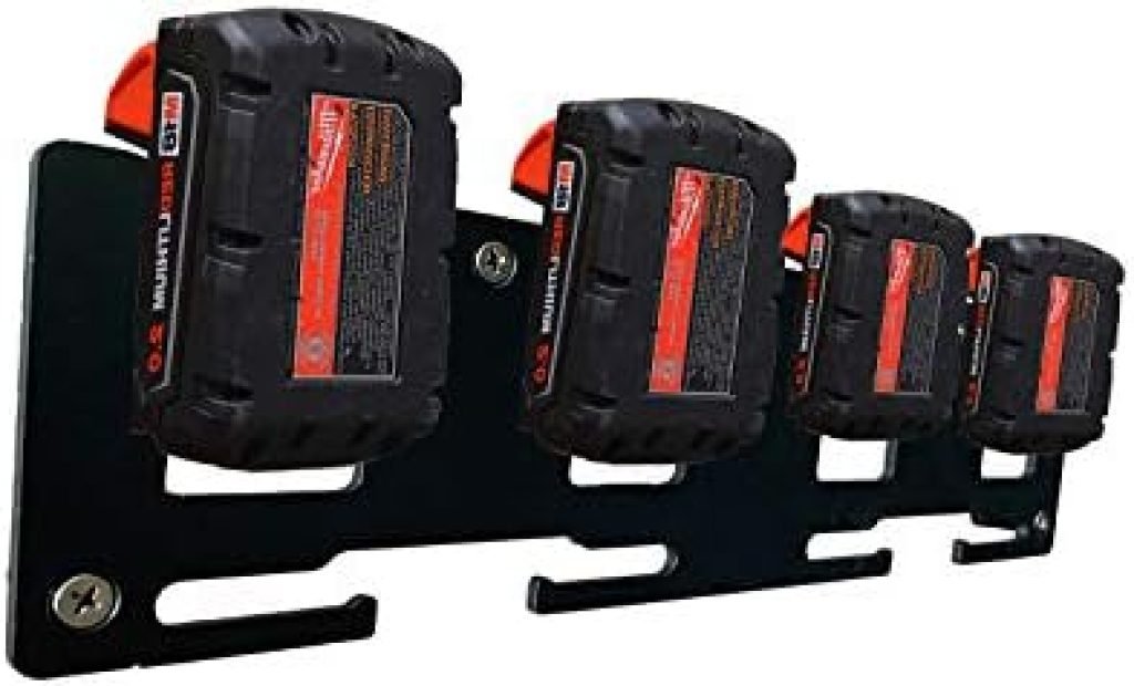 SZWJT-LV Battery Holder, Milwaukee M18 Battery 4X, Wall Display Hook Holder, M18 Battery 4Bit Power Tool Storage, Wall Display Hook Holder (Aluminum Material) 11 41ANVFZQf1L. AC