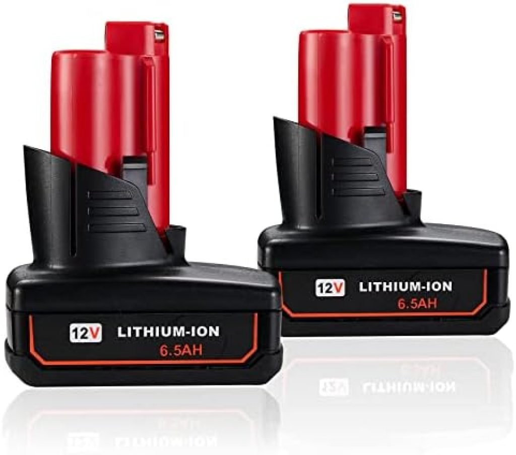 KUNLUN 2Pack 6.5Ah 12V Lithium Battery for Milwaukee M12 12V Battery Compatible for Milwaukee 12-Volt Battery 48-11-2412 48-11-2460 48-11-2411 48-11-2420 48-11-2440 Cordless Power Tool Batteries 15 41MpFTE4hrL. AC