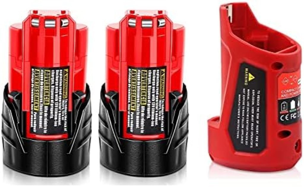 2Pack Jialitt 3.0Ah Replacement for Mil 12V Battery with USB Adapter Charger for Mil 12V 9 41RHO9yfCL. AC
