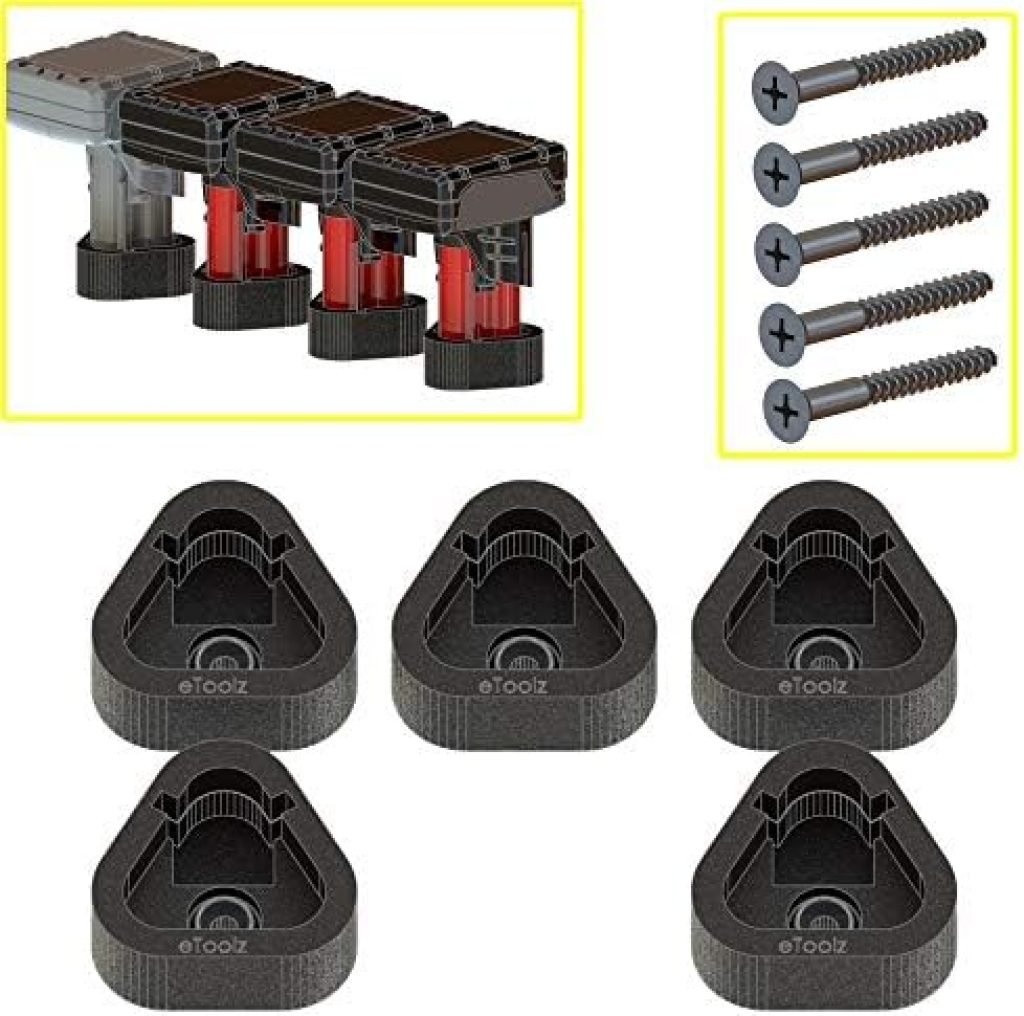 eToolz Slide in Milwaukee m12 Battery Holder, m12 Battery Mount 5 Pack (Black) 11 51N0uWYBjeL. AC
