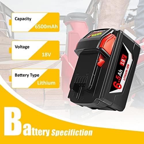 1694739899 579 2 Pack 65Ah 18V Battery Replacement for Milw M 18 Battery and