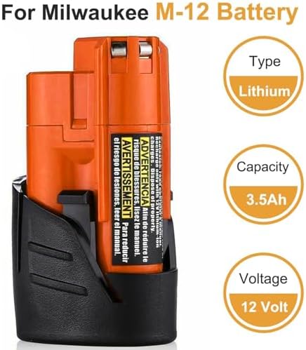 1695607975 851 MANUFER 2 Pack 12V 3500mAh M 12 Battery Replacement for Milwaukee