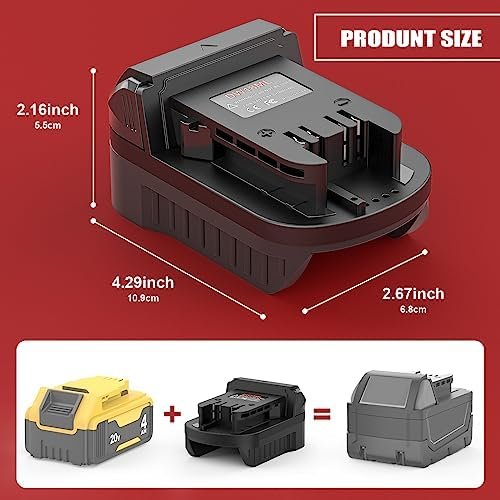 1696475777 516 Battery Adapter for Dewalt to for Miwaulkee Battery Battery Converters
