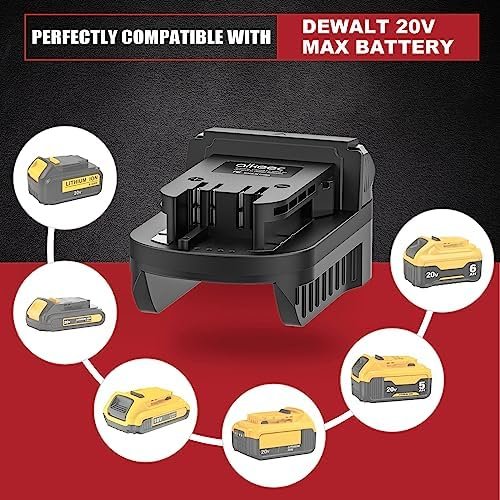 1696475778 593 Battery Adapter for Dewalt to for Miwaulkee Battery Battery Converters