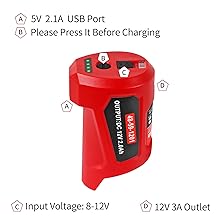 1697957313 314 【Multifunction 】 12V USB Power Source Replacement for M12 Milwaukee