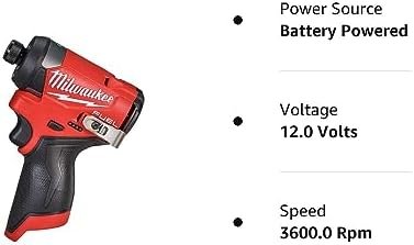 thumbnail image 2 of Milwaukee M12 FUEL 3453-20 1/4" Hex Impact Driver – GEN 3 – 12V Cordless – Tool Only 2 of 5