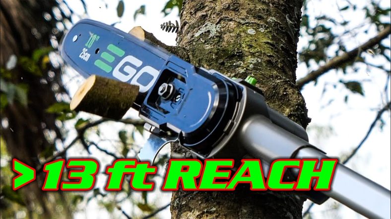 Work SMARTER & SAFER! EGO 56V Commercial 13-foot Telescoping Pole Saw with 10" Bar & Chain