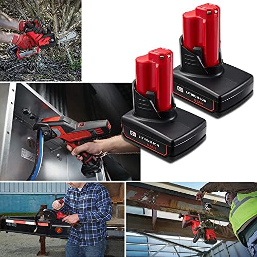 1701171013 950 JYJZPB 2 Pack 65Ah 12V Battery Compatible for Milwaukee M12
