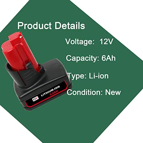 1701257708 768 VOLT1799 2Pack 60Ah 12V Lithium Battery Replacement for Milwaukee M12