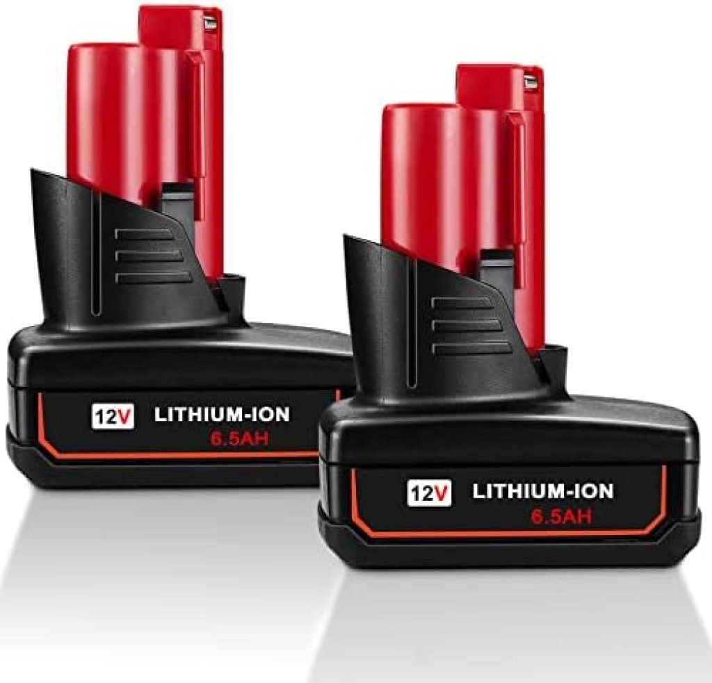 JYJZPB 2 Pack 6.5Ah 12V Battery Compatible for Milwaukee M12 Battery 48-11-2401 48-11-2412 48-11-2411 48-11-2420 48-11-2410 12Volt Cordless Tools for Milwaukee M12 Lithium Battery 1 41C TYiqPRL. AC