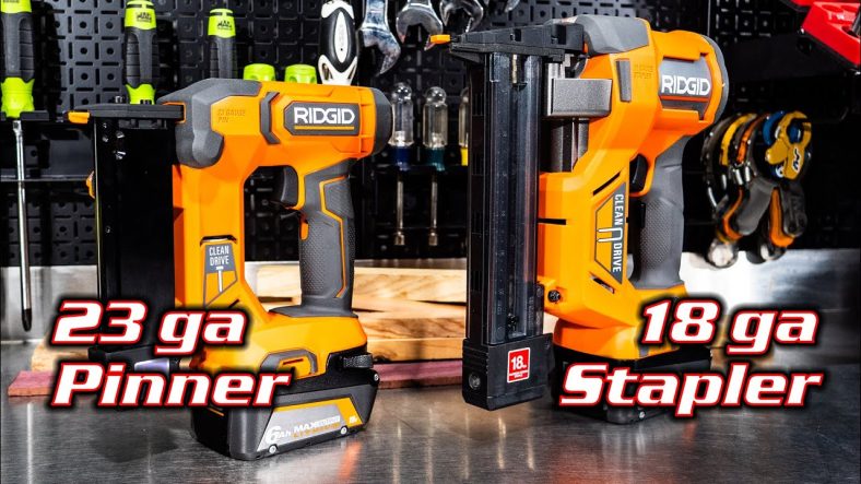 NEW RIDGID 18ga Stapler and 23ga Pin Nailer Review [R09898 & R09850]