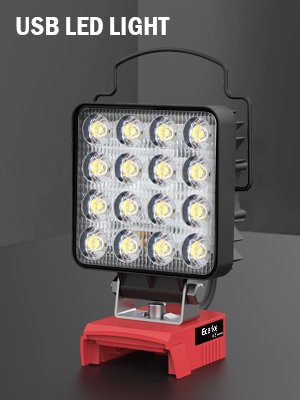 1703514623 637 Upgraded LED Work Light for Milwaukee m18Ecarke Square 48w 4
