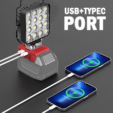 1703514624 222 Upgraded LED Work Light for Milwaukee m18Ecarke Square 48w 4