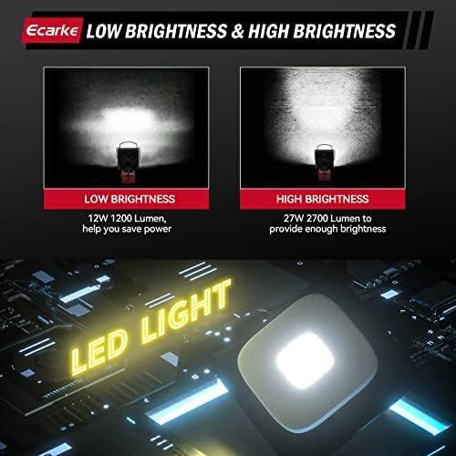 LED Work Light for Milwaukee M18,Ecarke Square 27w Cordless LED Flood Work Lights,18V Lithium Battery Light with Low Voltage Protection & USB&Type-C Charging Port(Upgraded ) 2 1703601829 353 LED Work Light for Milwaukee M18Ecarke Square 27w Cordless LED