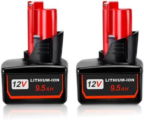 HUSUE 2 Pack 12V 95Ah Replacement Battery for Milwaukee M12