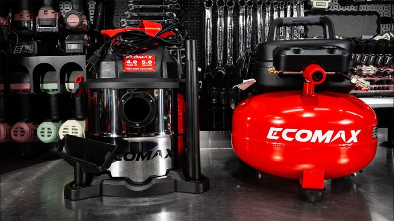 ESSENTIAL COMBO - EcoMax Compressor and Wet Dry Shop Vacuum