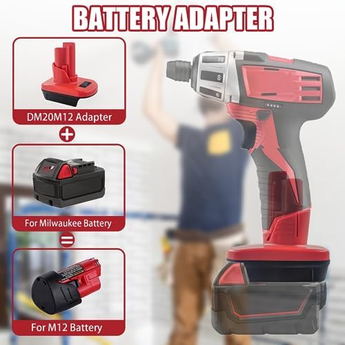 1706032159 52 Fybemax for Milwaukee M18 to M12 Battery Adapter for Dewalt