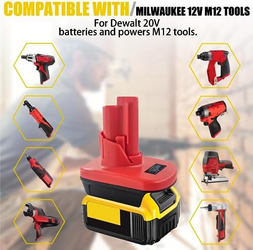 1706032159 846 Fybemax for Milwaukee M18 to M12 Battery Adapter for Dewalt