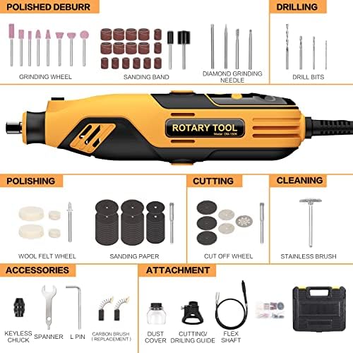 1706205257 662 Rotary Tool Handstar Rotary Tool Kit 6 Variable Speed Electric