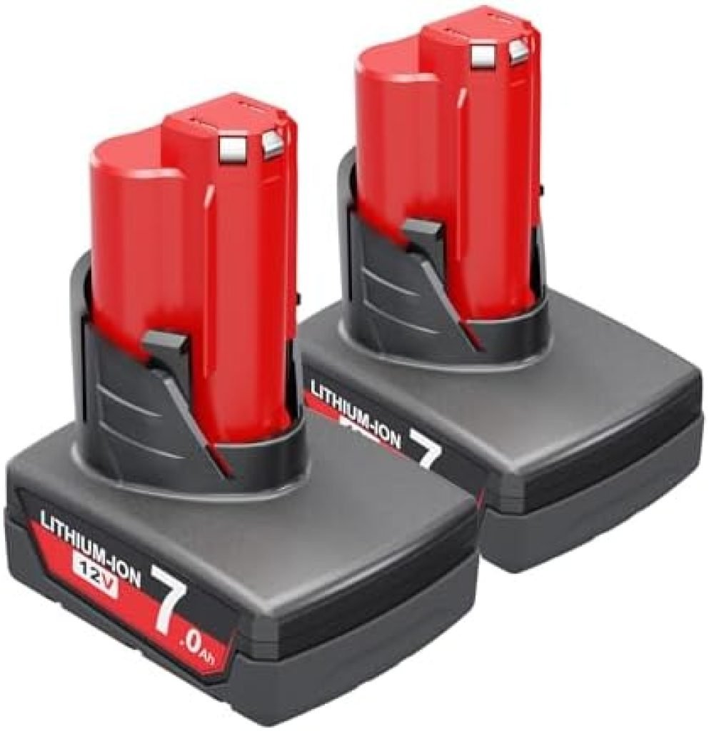 JUNWOOD 2Pack 7.0Ah 12V Battery Replacement for Milwaukee M12 Battery Lithium 48-11-2401 48-11-2412 48-11-2411 48-11-2420 48-11-2410 Cordless Tools 1 410PojSHqwL. AC