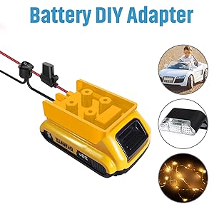 1707331195 987 Power Wheel Adapter with Fuse Switch Secure Battery Adapter