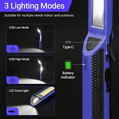 1707677034 283 Work Light Rechargeable LED Work Light 1500 Lumens Portable Magnetic