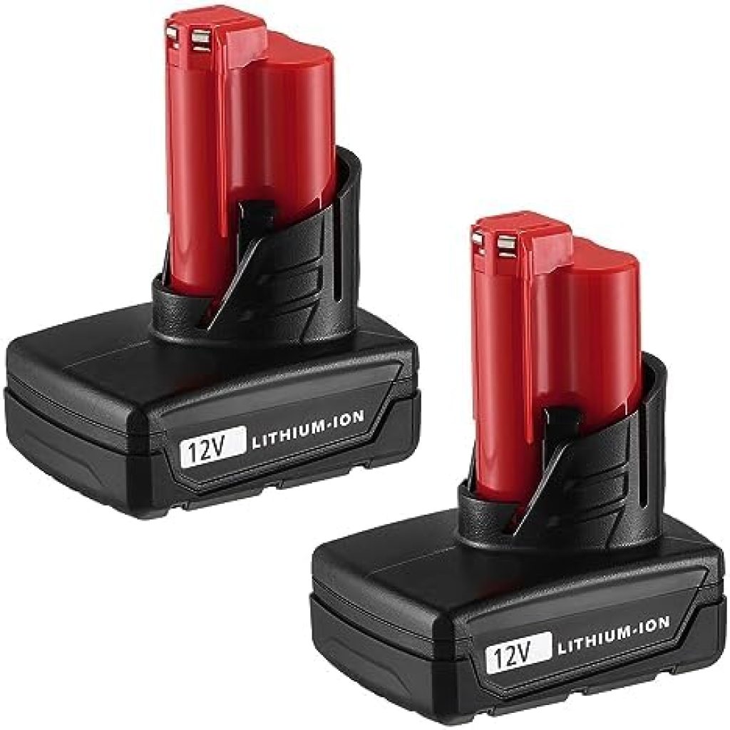 Powerextra M12 Battery 6.0Ah, Replacement Milwaukee m12 Battery, Compatible with Milwaukee M12 Tools 48-11-2410/48-11-2420/48-11-2411/48-11-2401/48-11-2402, Replace for Milwaukee 12v Battery (2 Pack) 71 418ze9QTq2L. AC