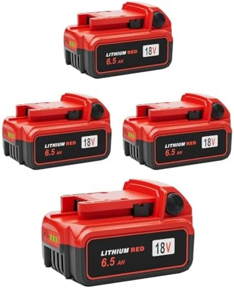 4Pack 6.5Ah 18V Battery Replacement for Milwaukee M-18 Battery