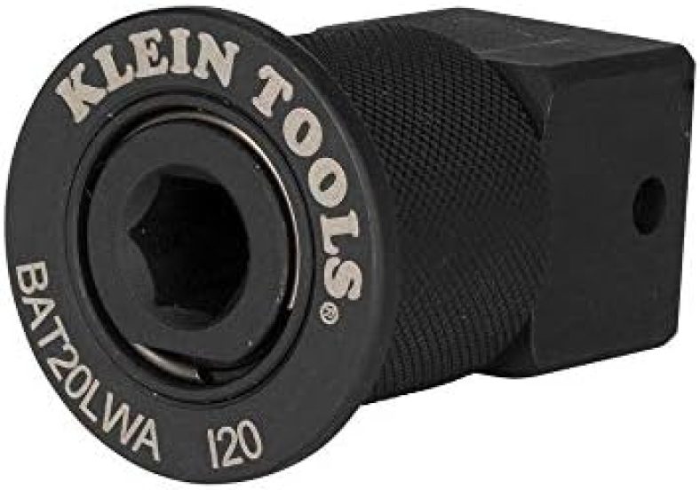 Klein Tools BAT20LWA Adapter for 90-Degree Impact Wrench (Cat. Nos. BAT20LW and BAT20LW1), 7/16-Inch Quick-Change Adapter, 1/2-Inch Drive