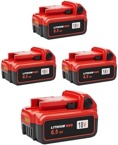 4Pack 65Ah 18V Battery Replacement for Milwaukee M 18 Battery