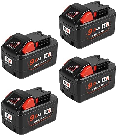 4packs 90Ah Replacement for 18V Milwaukee M 18 Battery