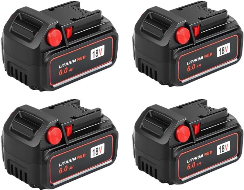 6Ah 18V Battery Replacement for Milwaukee M – 18 Battery (4-Pack)
