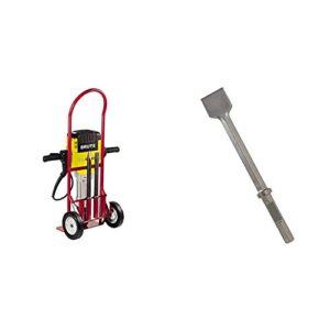 BOSCH BH2760VCB 120-Volt 1-1/8 Brute Breaker Hammer with Basic Cart, Blue and BOSCH HS2164 20 In. 3 In. Chisel 1-1/8 In. Hex Hammer Steel, Gray