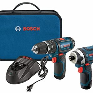 BOSCH 12-Volt Max Lithium-Ion 2-Tool Cordless Combo Kit CLPK241-120, Blue