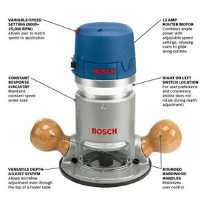 BOSCH 1617EVS 2.25 Horesepower Electronic Fixed-Base Router with a Variable Speed Motor