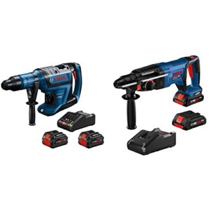 Bosch PROFACTOR 18V HITMAN GBH18V-45CK24 Hitman Connected-Ready 1-7/8 In. (2) CORE18V 8.0 Ah PROFACTOR Performance Batteries & BOSCH GBH18V-26DK25 18V EC Brushless SDS-plus Bulldog 1 In.