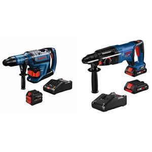 Bosch GBH18V-45CK27 PROFACTOR 18V Hitman Connected-Ready SDS-max 1-7/8 In. (2) CORE18V 12.0 Ah PROFACTOR Exclusive Batteries & BOSCH GBH18V-26DK25 18V EC Brushless SDS-plus Bulldog 1 In.
