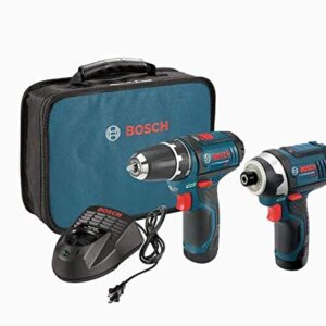 Bosch 2-Tool 12-Volt Max Power Tool Combo Kit with Soft Case (Charger Included and 2-Batteries Included)