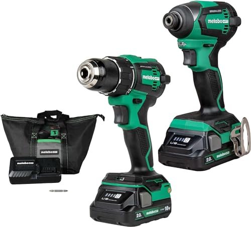Unlocking Power: Metabo HPT 18V Driver Drill Combo Review! 1 Metabo HPT 18V MultiVoltâ„¢ Cordless Brushless Driver Drill & Impact Driver Combo Kit, Includes 2 Lithium-Ion Batteries, Case and Charger, Lifetime Tool Warranty, Lightweight Power Tool set, KC18DEXQB
