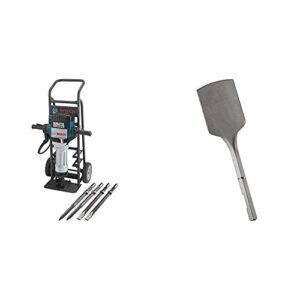 BOSCH BH2770VCD 120-Volt 1-1/8 Hex Breaker Hammer Brute Turbo Deluxe Kit with Deluxe Cart, Blue and BOSCH HS2167 19 In. 5 In. Asphalt Cutter 1-1/8 In. Hex Hammer Steel