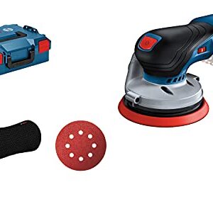 Bosch Professional 18V System GEX 18V-125 Cordless Random Orbit Sander (incl. Sanding disc (125 mm), 1x Sanding Paper, dust Bag, Without Rechargeable Batteries and Charger, in L-BOXX 136)